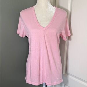 rag & bone Organic Pima Cotton V-Neck Tee – Blush Pink – Size M